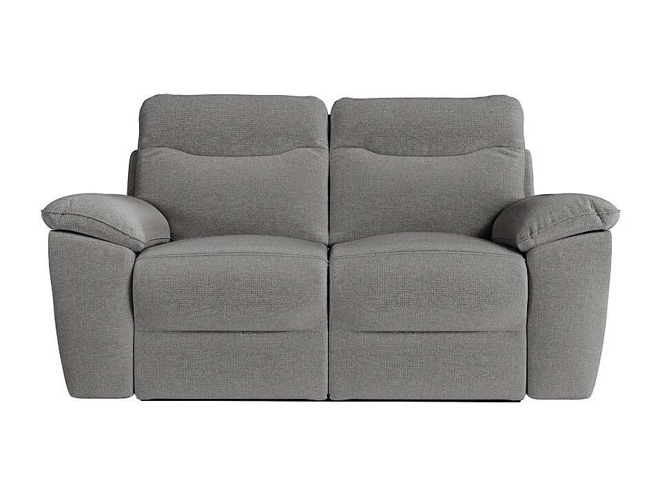 PACK - Canapé de relaxation ROSS manuel 2 et 3 places en tissu antitache - Gris