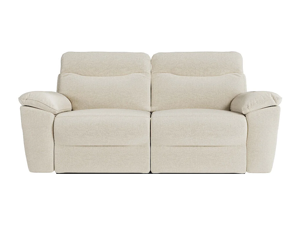 PACK - Canapé de relaxation ROSS électrique 2 et 3 places en tissu antitache - Beige