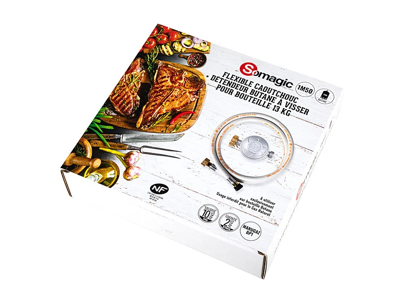 Kit Flexible + détendeur pour butane - SOMAGIC