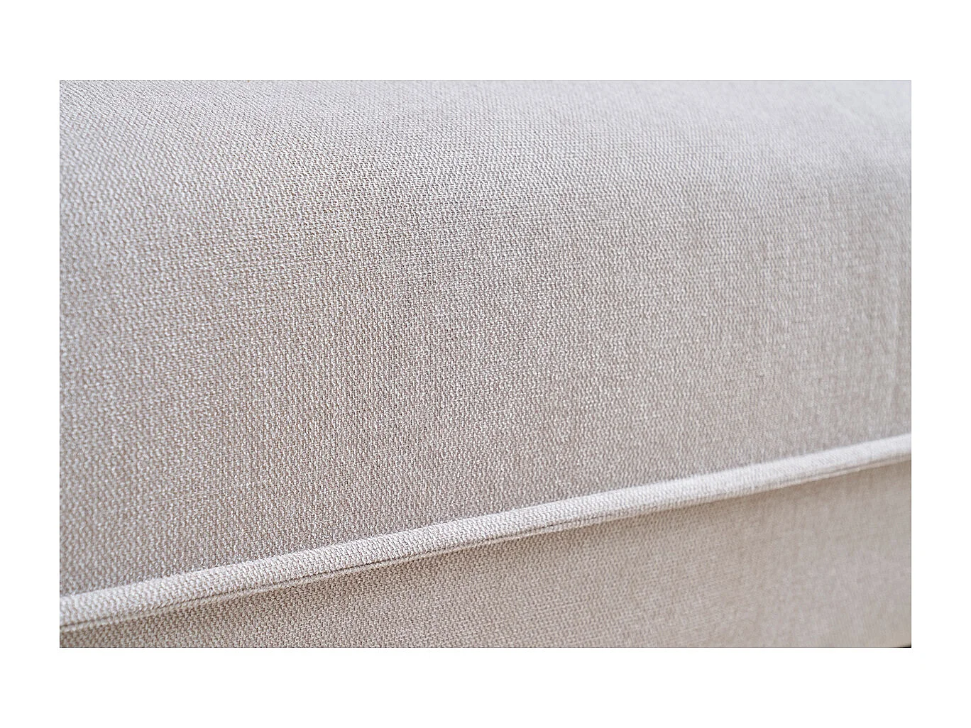 Canapé 3 places en tissu effet velours texturé beige PIO