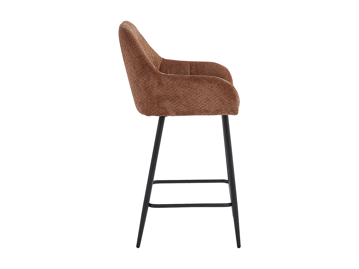 LEA-Silla de bar de tela Ikon Terracotta (x2)