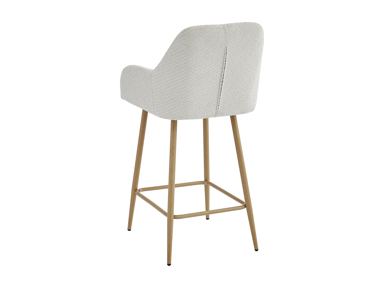 LEA-Sedia da bar in tessuto Ikon Beige e metallo legno(x2)