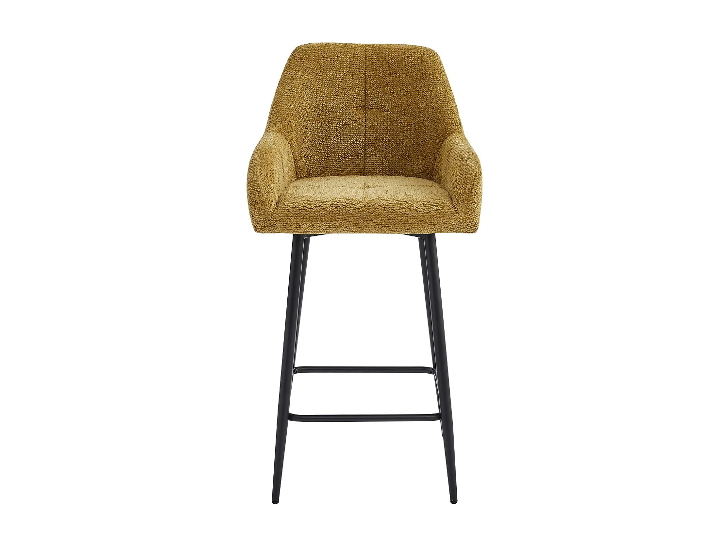 LEA-Fauteuil de bar en tissu Ikon Ocre (x2)