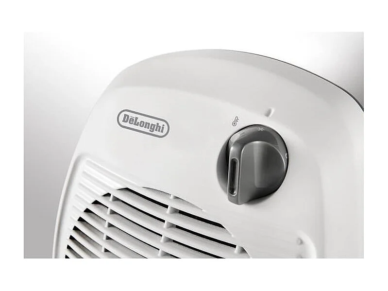 Chauffage soufflant DeLonghi HVY1020WH 2000W avec poignée, protection IP21, thermostat sécurité, compact et portable