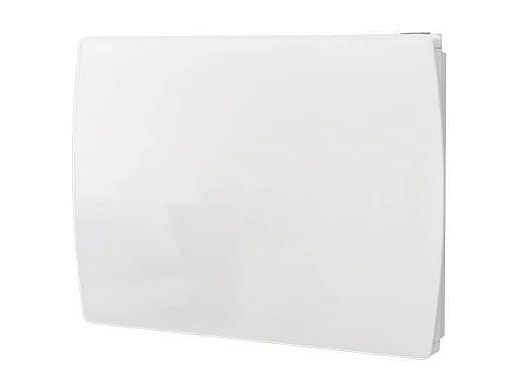 Radiateur électrique fixe a inertie seche céramique 1000W OCEANIC Rubis - Façade verre - Blanc - NF