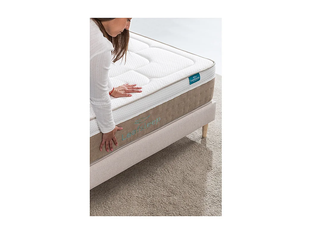 Leafsleep Colchón Nature Cloud Cotton — algodón y Tencel respirables, confort fresco y duradero para piel sensible.