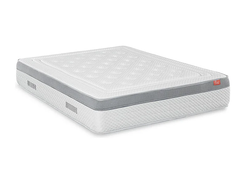 Mercado do Colchão - Matelas Noble Deluxe : ressorts ensachés, mousse viscoélastique et mousse profilée, hauteur +/-30 cm.