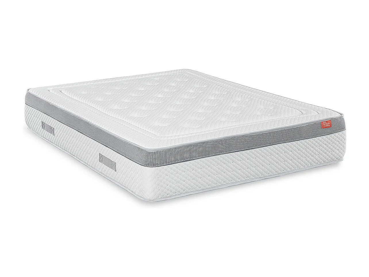 Mercado do Colchão - Matelas Noble Deluxe : ressorts ensachés, mousse viscoélastique et mousse profilée, hauteur +/-30 cm.