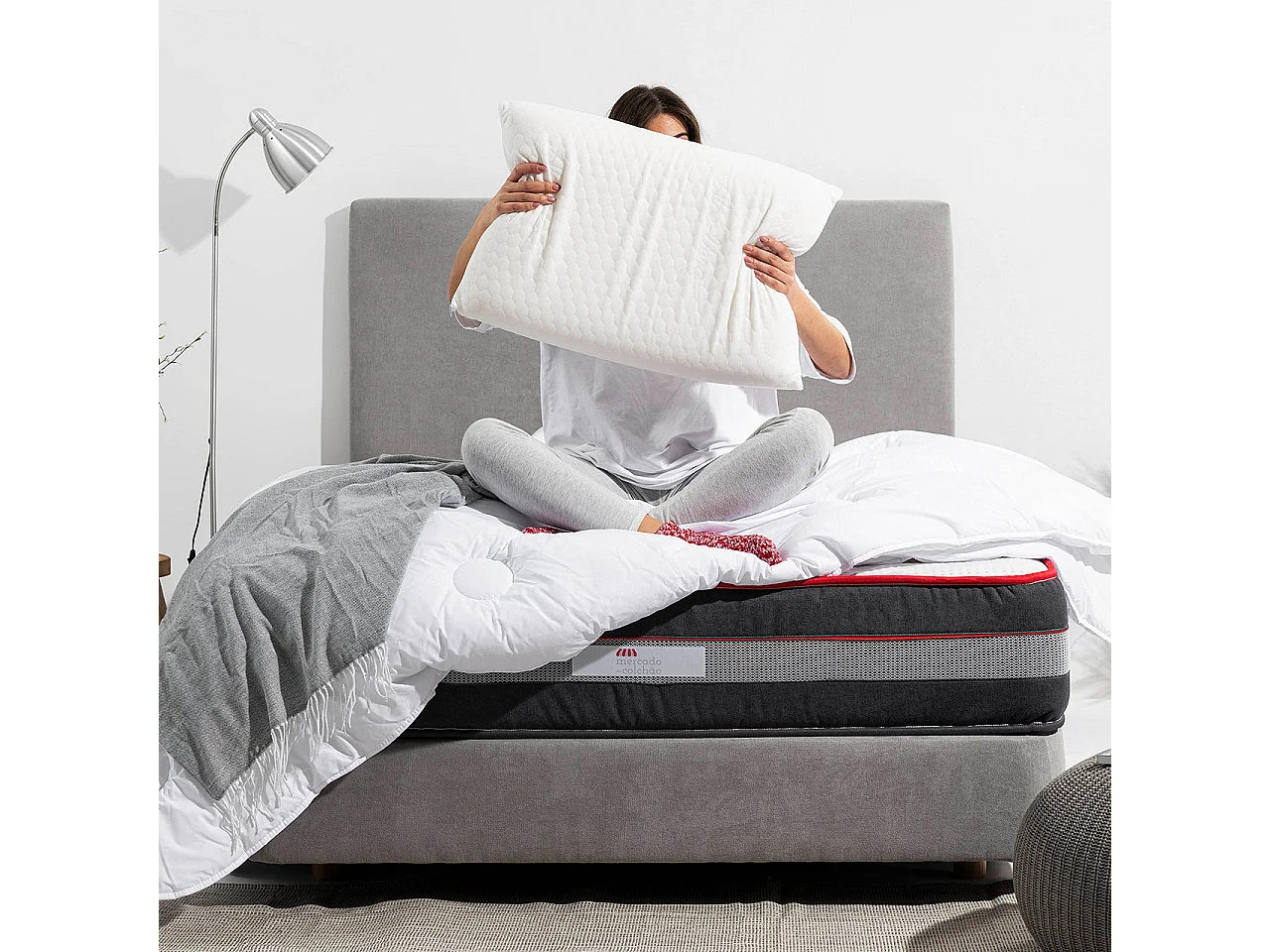 Colchón Zen Gel 140x195 cm – Muelles Bonnell, soporte equilibrado, certificado Oeko‑Tex, 2 plazas, Mercado do Colchão.