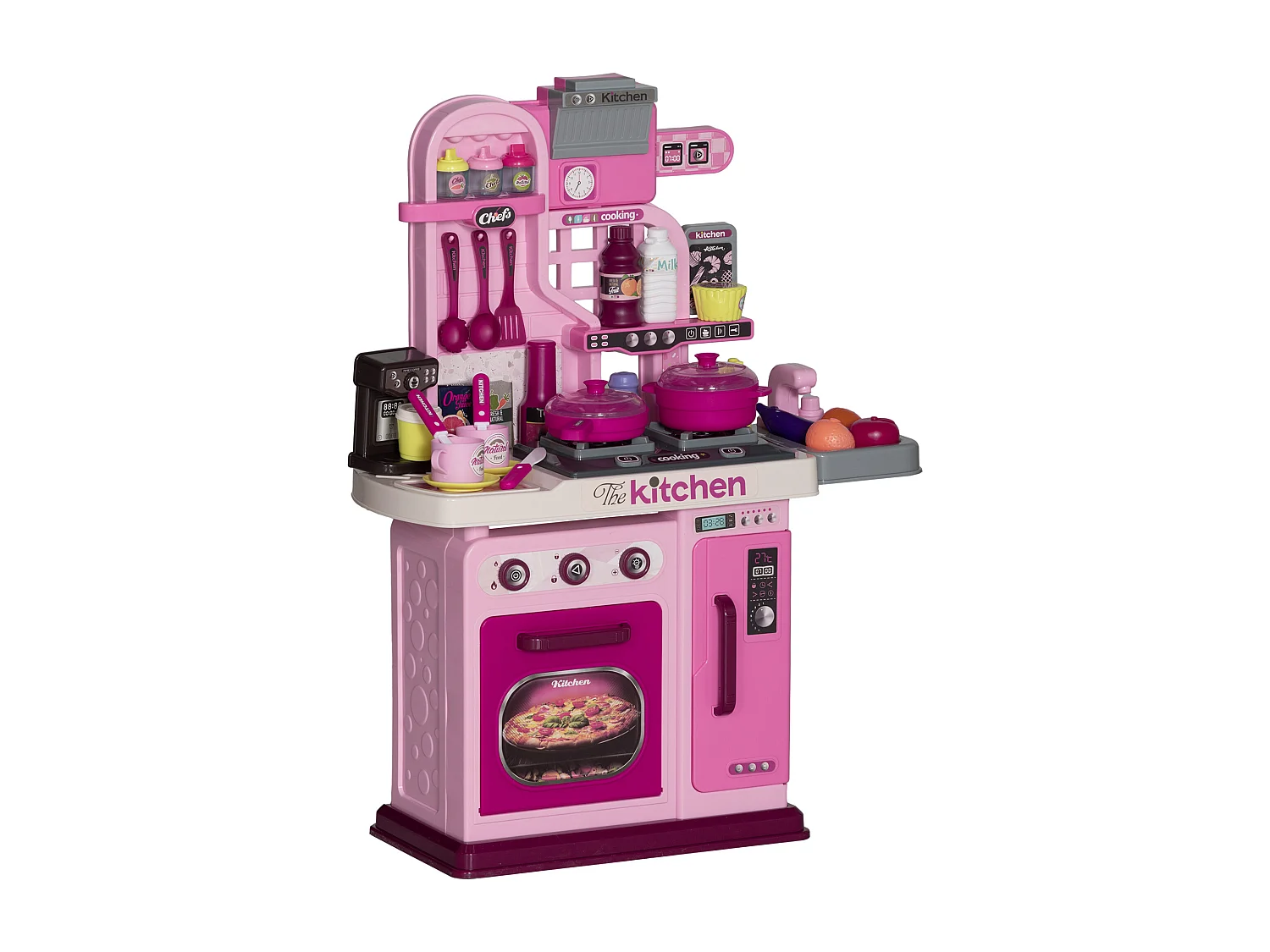 Cuisine enfant jouet d'imitation effets sonores lumineux nombreux accessoires rose