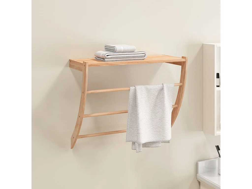 Porte serviette 60x25,5x49 cm Bois massif de noyer