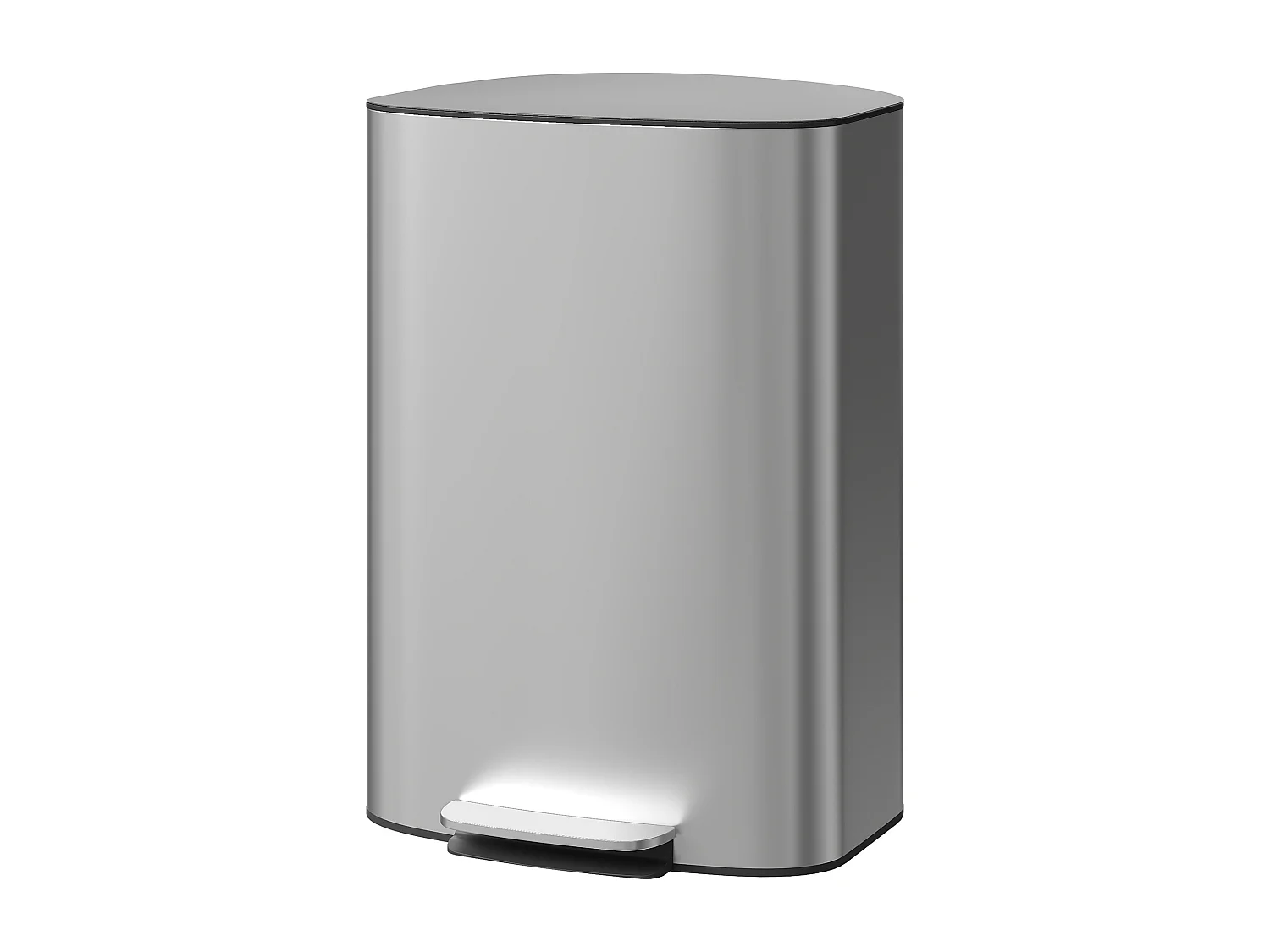 Pattumiera a pedale da 50 litri con secchio rimovibile in accio inox