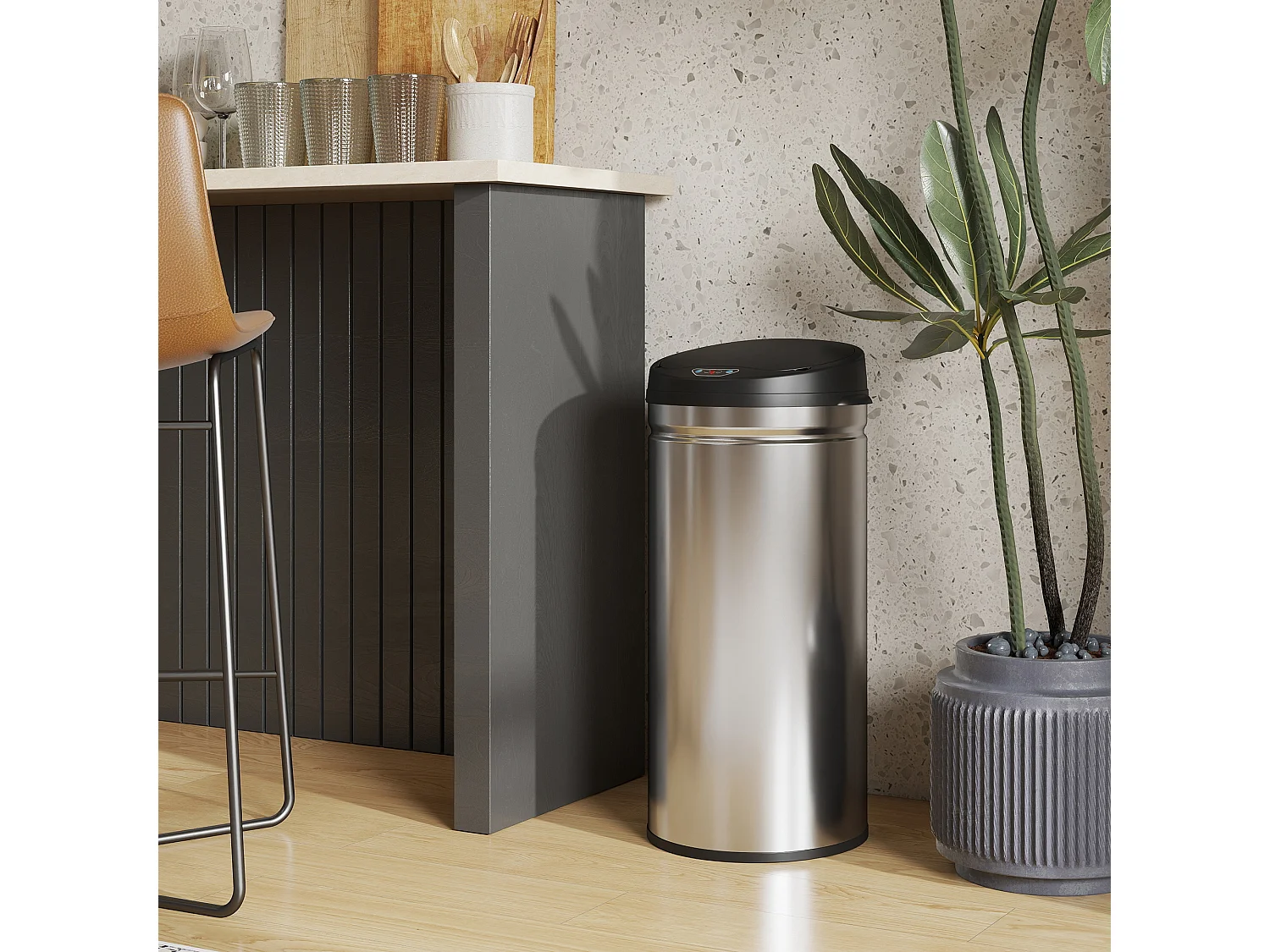 Cestino spazzatura 42l con sensore di movimento e apertura automatica