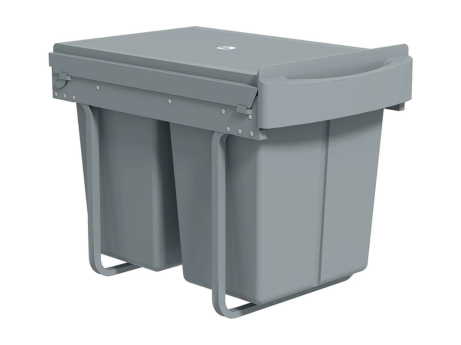 Pattumiera estraibile sottolavello per differenziata 2 secchi 20L+20L