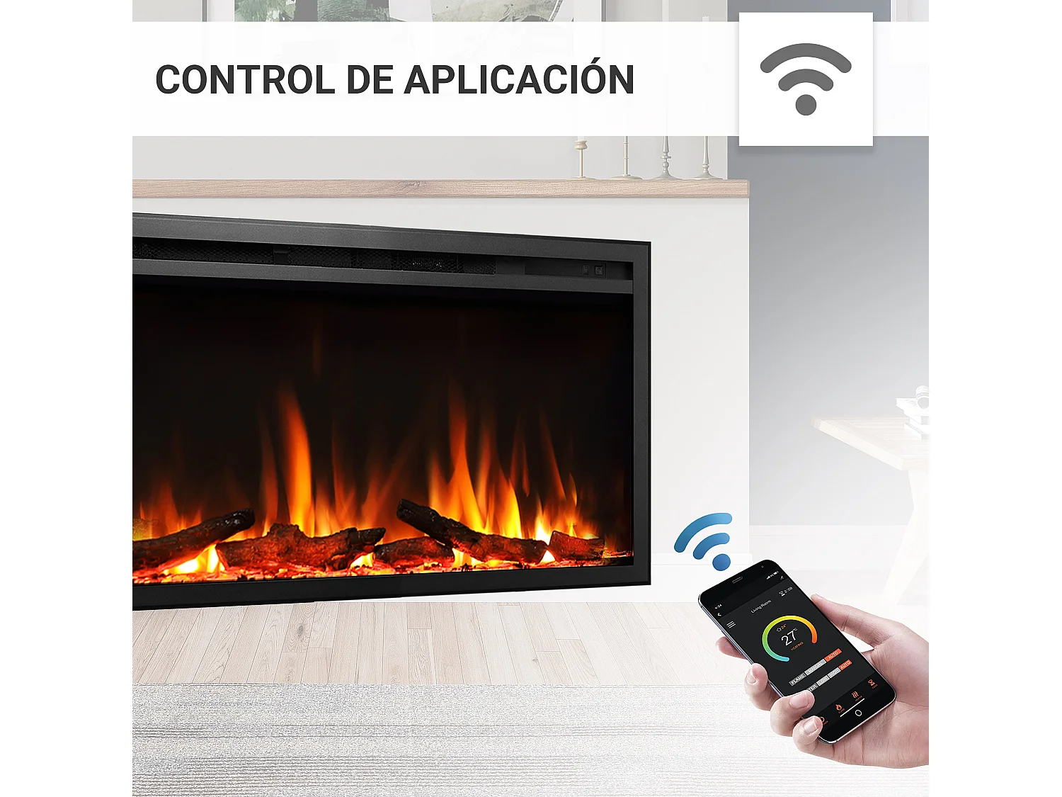 Cheminée électrique BALDERIA Atalanta 33 - Cheminée encastrable - Noir