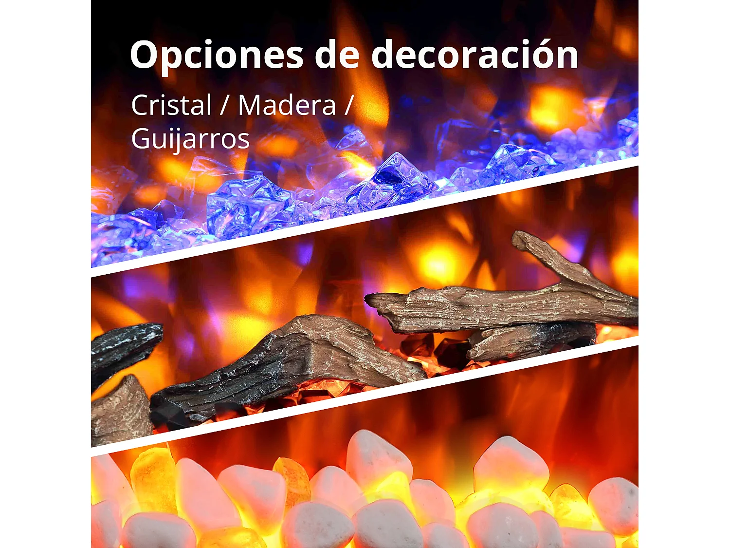 Cheminée électrique BALDERIA Zeus - Cheminée sur pied, chauffage 2000 W - Aspect béton