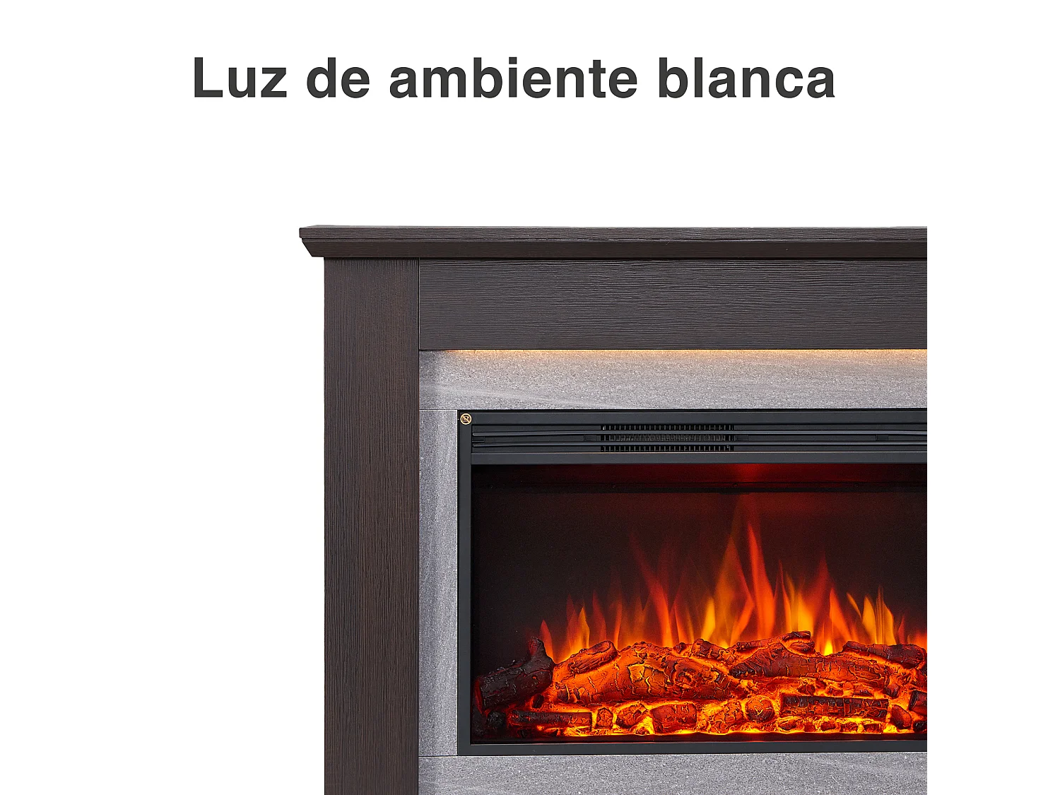 Cheminée électrique BALDERIA Typhon - Cheminée sur pied, 2000 W - Marron foncé