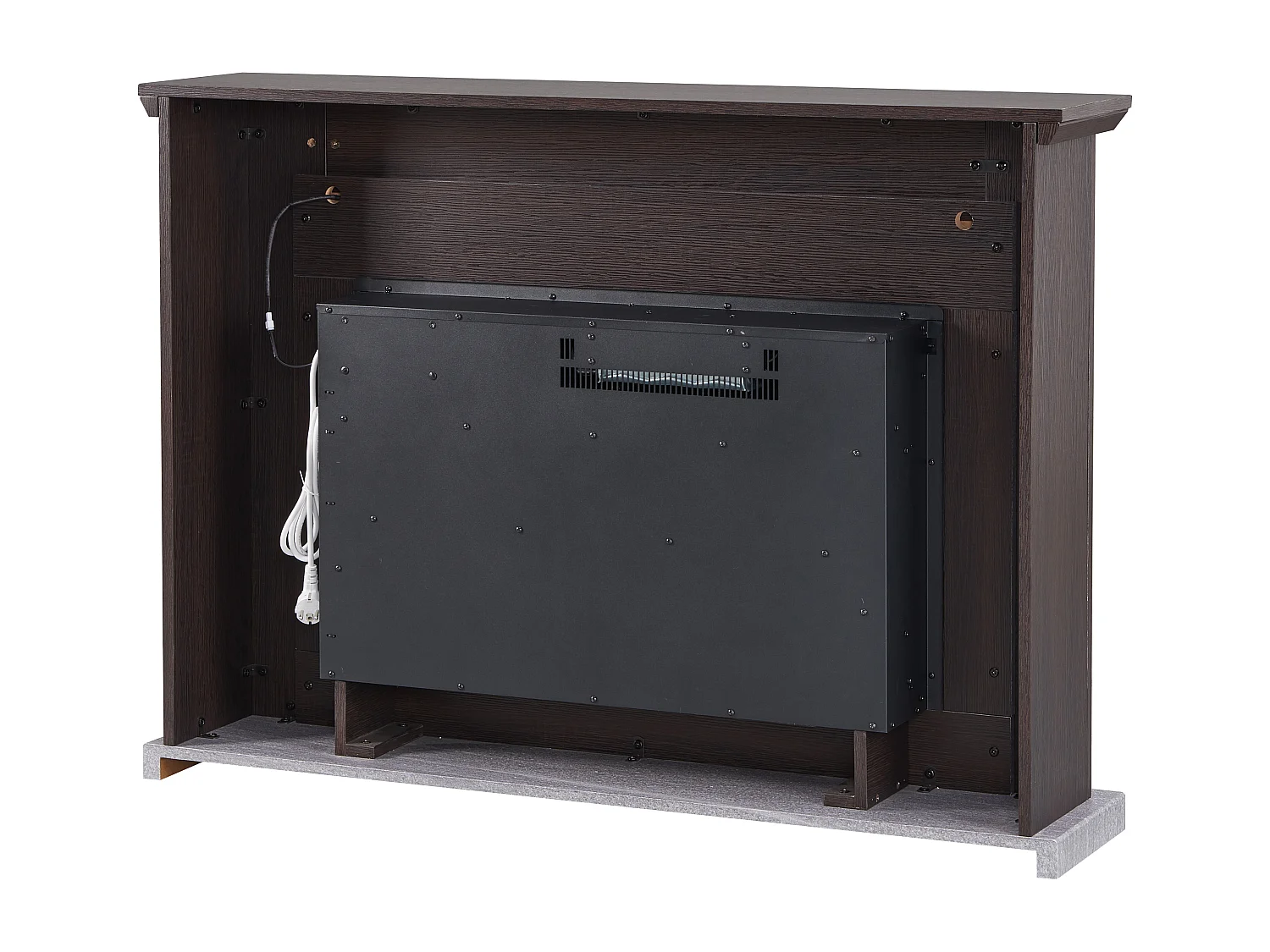 Cheminée électrique BALDERIA Typhon - Cheminée sur pied, 2000 W - Marron foncé