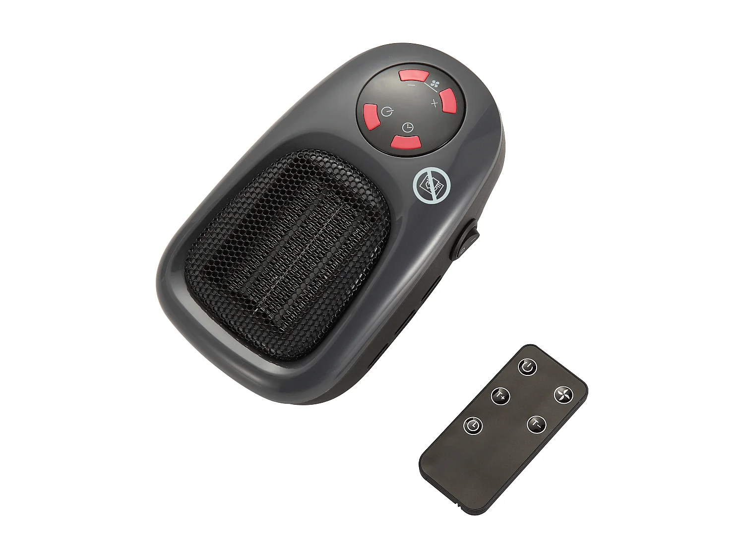 Mini chauffage Balderia à brancher sur une prise - Chauffage soufflant 500 W à brancher sur une prise