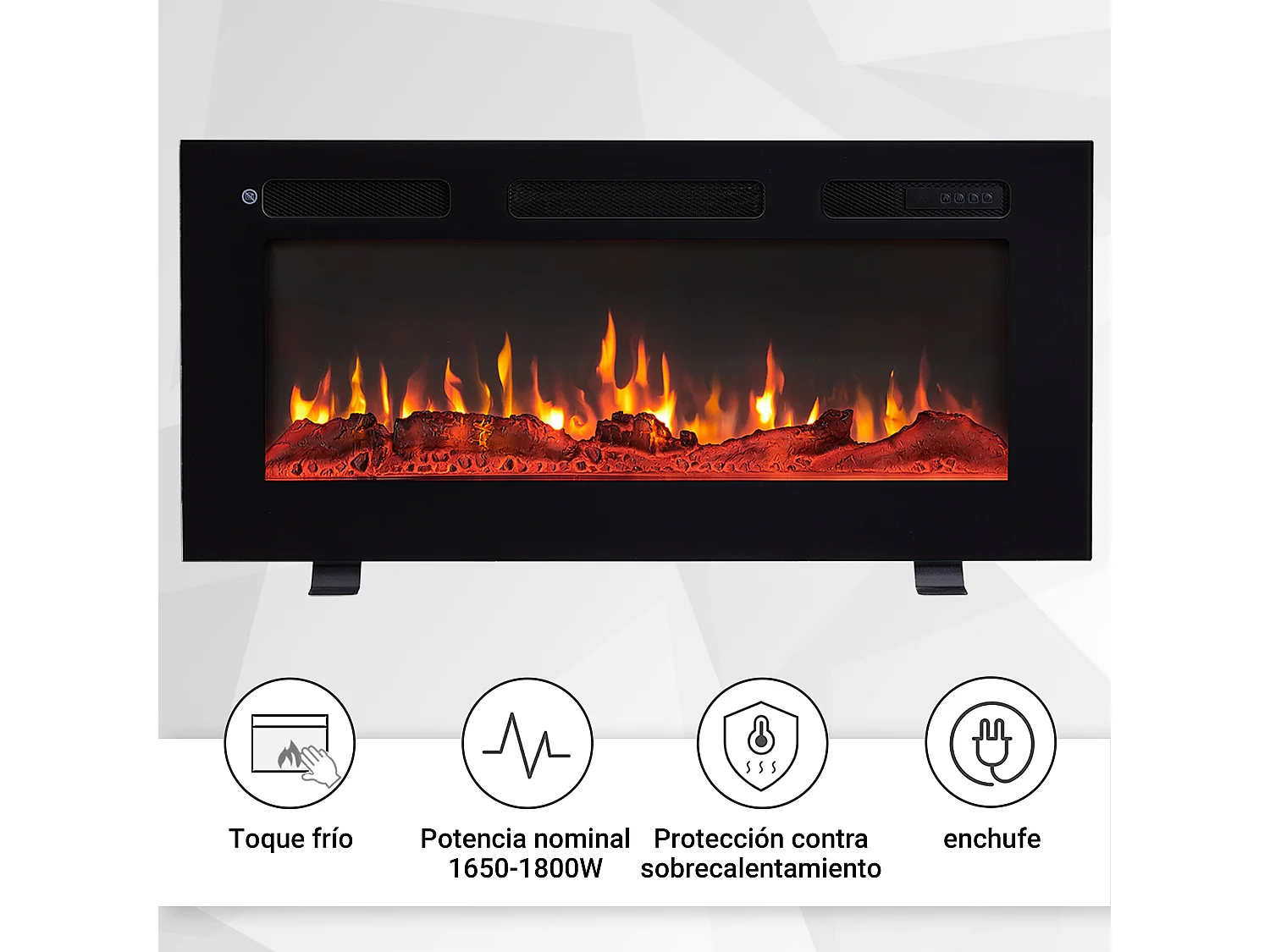 Cheminée électrique BALDERIA Leif 36 - 3 en 1 - noir