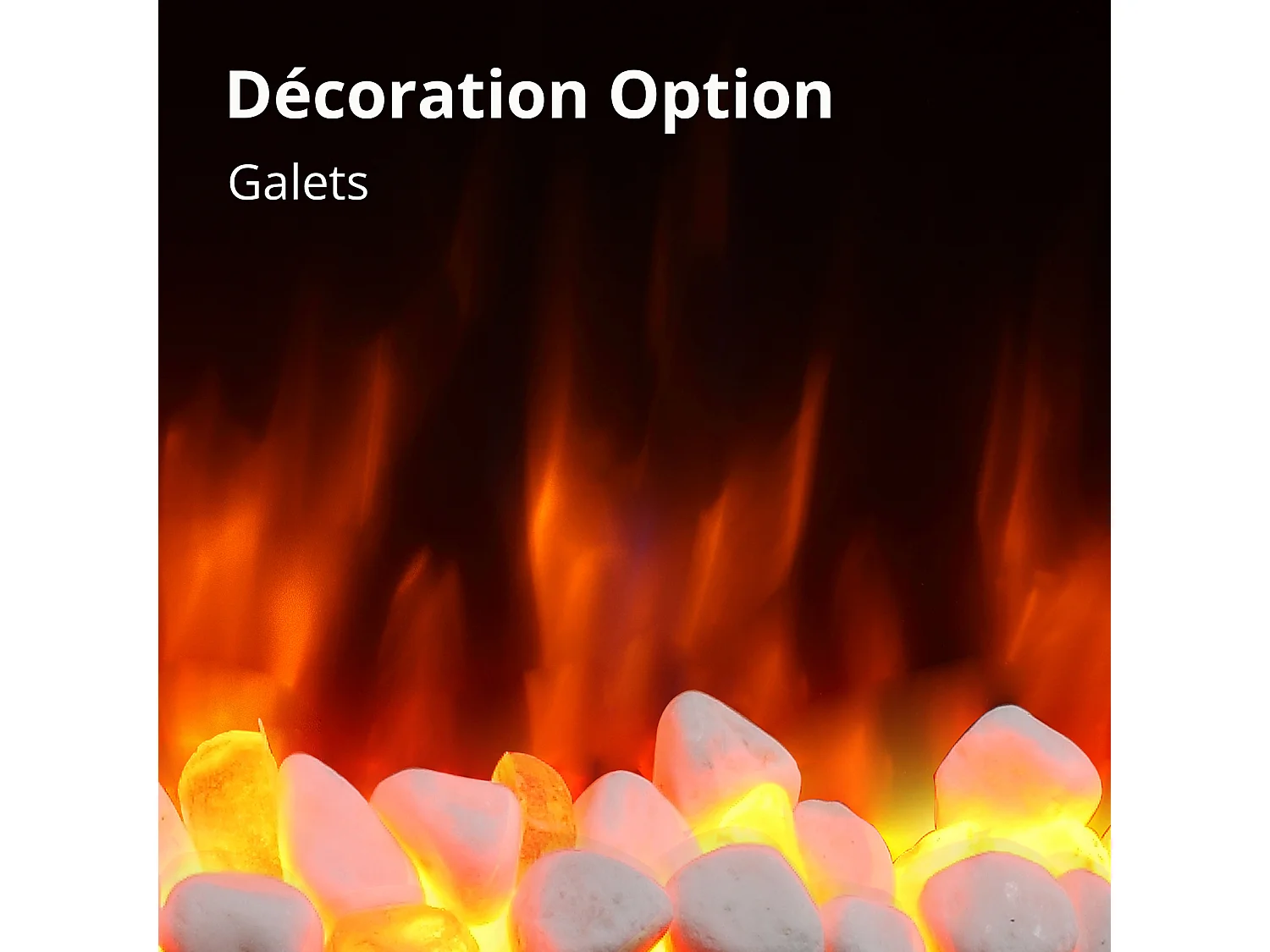 Cheminée électrique BALDERIA Yoash - Cheminée murale, chauffage 2000 W - Blanc