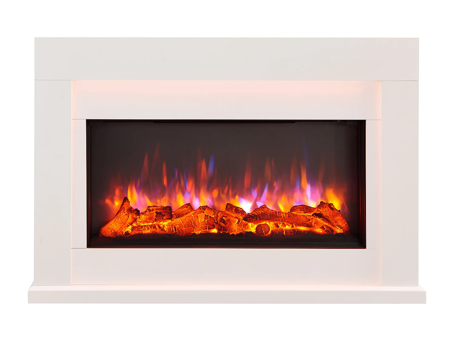 Cheminée électrique BALDERIA Castor - Cheminée sur pied avec chauffage 2000 W - Blanc