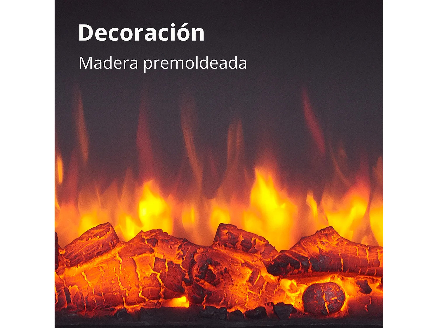 Cheminée électrique BALDERIA Castor - Cheminée sur pied avec chauffage 2000 W - Blanc