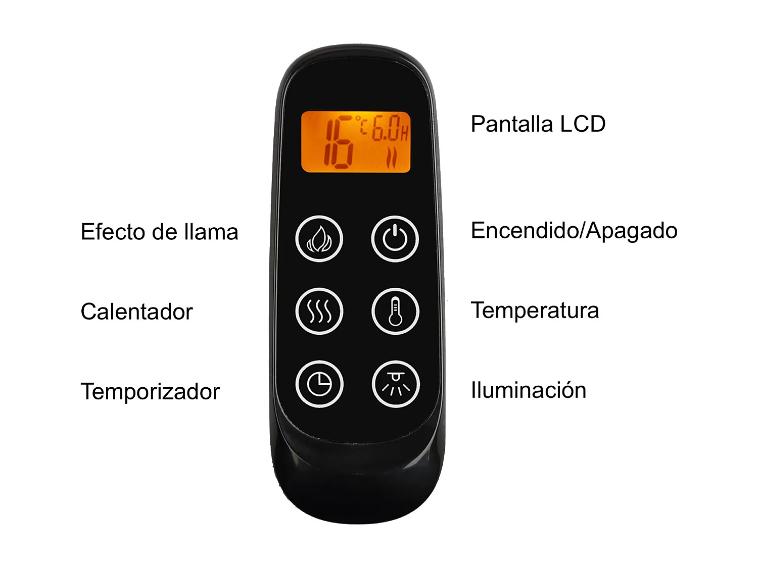 Cheminée électrique BALDERIA Castor - Cheminée sur pied avec chauffage 2000 W - Blanc