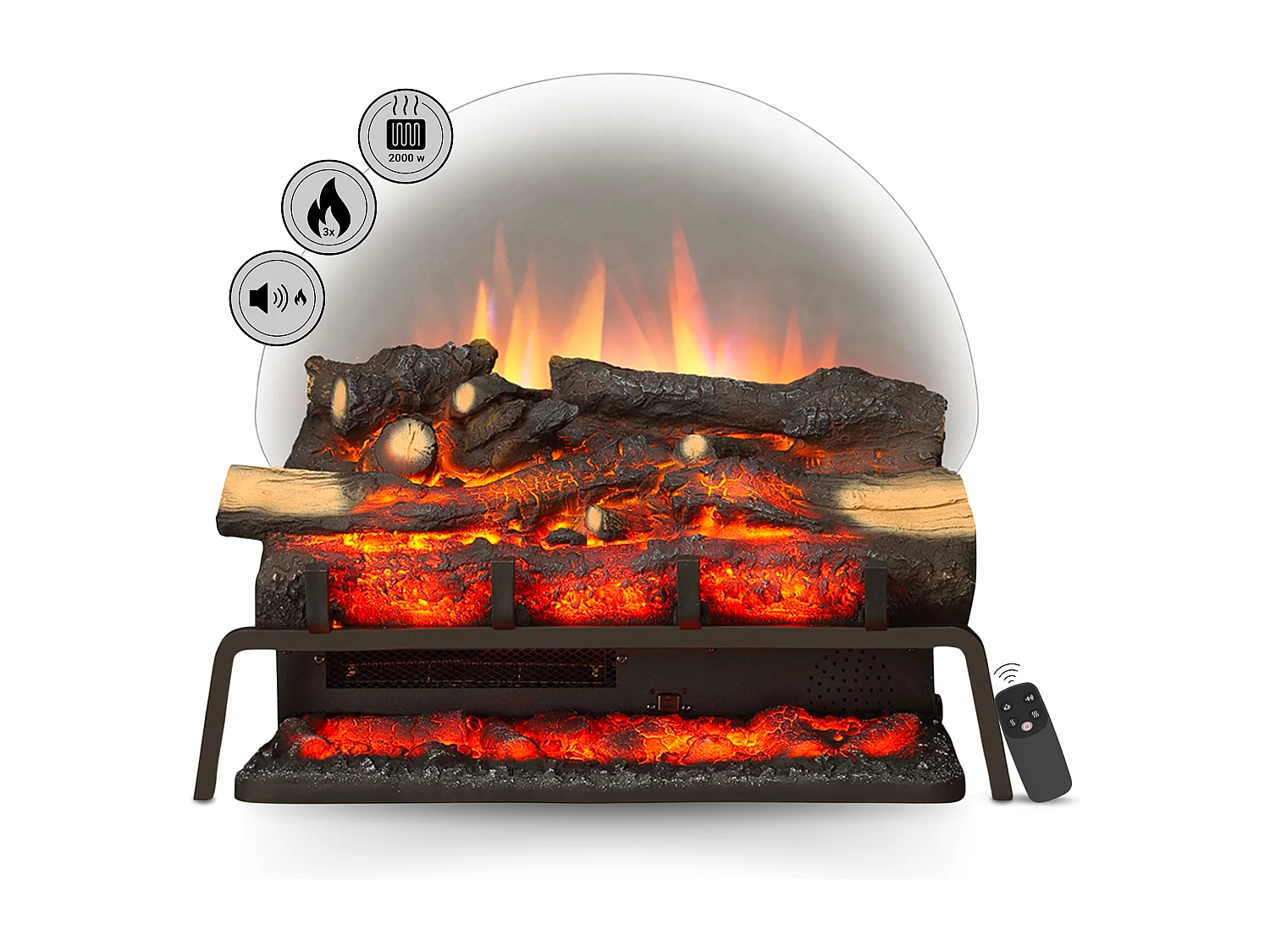 Elektrische haardinzet BALDERIA Lily - Haard - Zwart