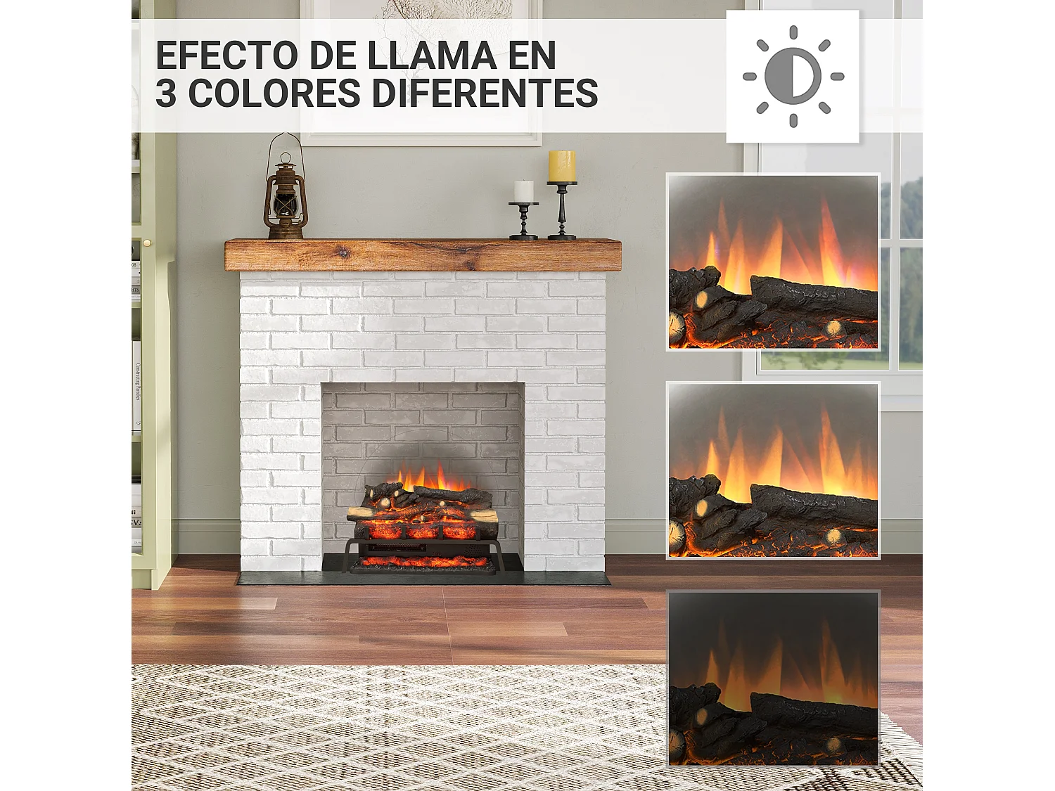 Elektrische haardinzet BALDERIA Lily - Haard - Zwart