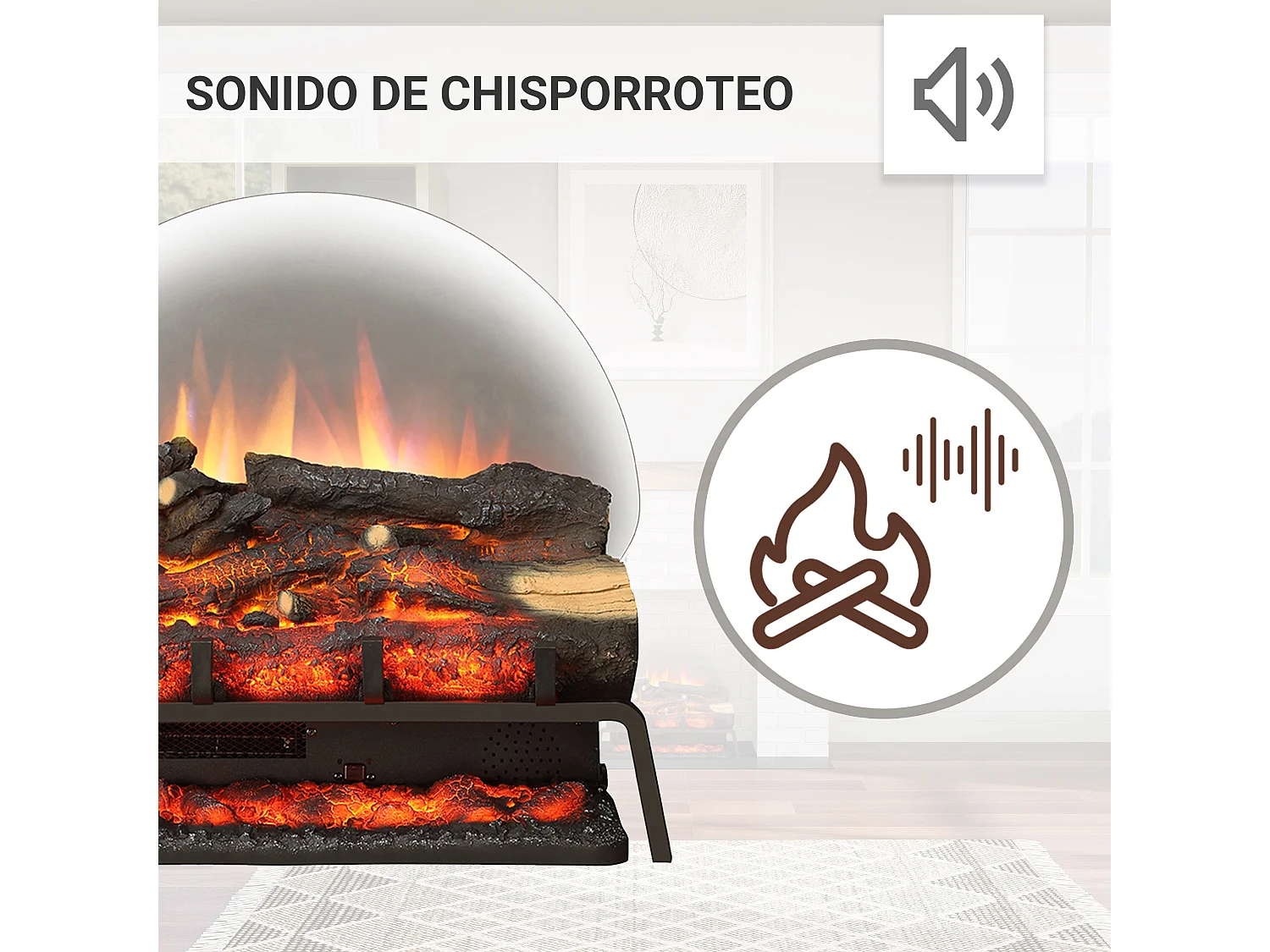 Elektrische haardinzet BALDERIA Lily - Haard - Zwart