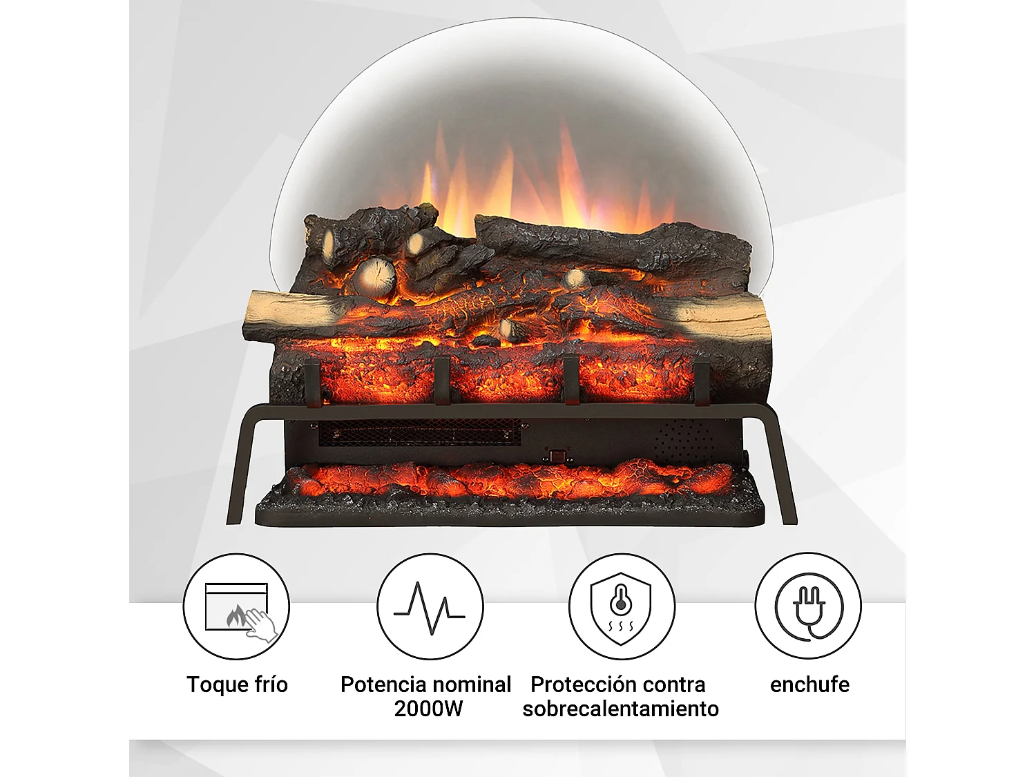 Elektrische haardinzet BALDERIA Lily - Haard - Zwart