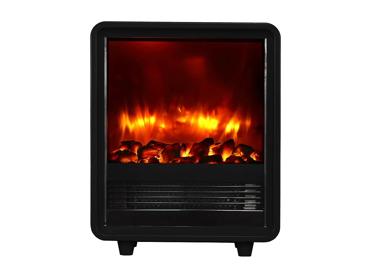 Cheminée électrique BALDERIA George - Poêle électrique, 2000 W - Noir