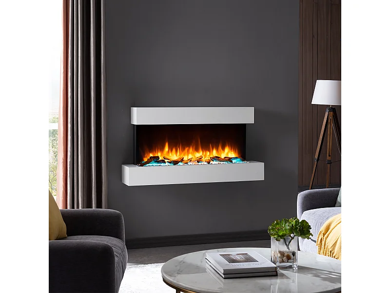 Lareira elétrica BALDERIA Ignis - Lareira de parede - Branca