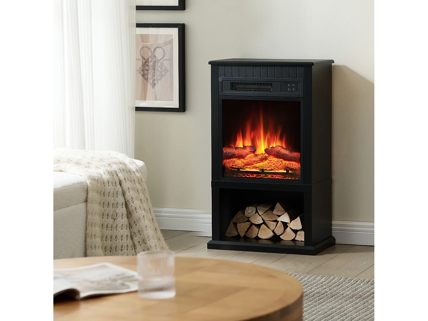 Cheminée électrique BALDERIA Ember - Cheminée sur pied - Noir