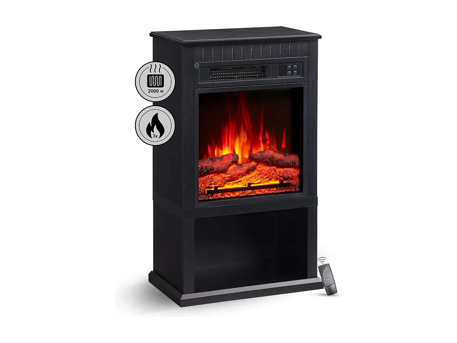 Cheminée électrique BALDERIA Ember - Cheminée sur pied - Noir