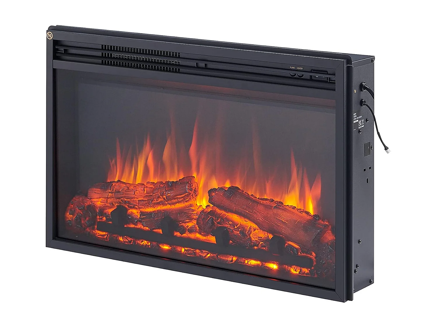 Cheminée électrique BALDERIA Alexios - Cheminée sur pied avec chauffage - Chêne clair