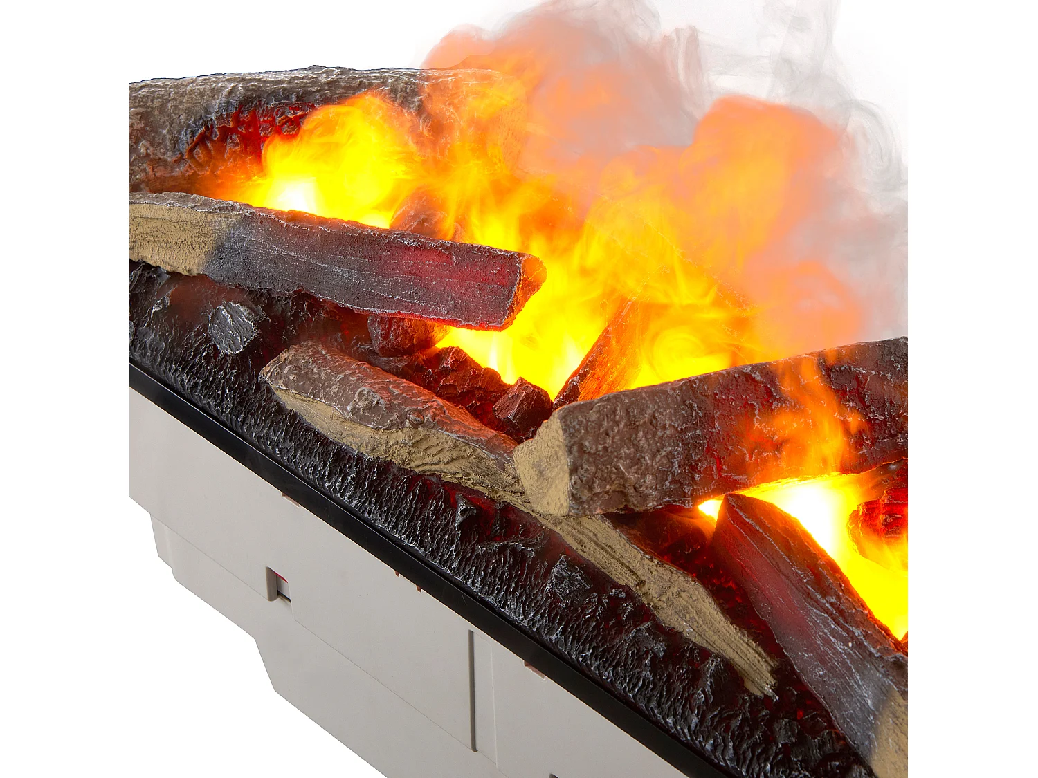 Cheminée électrique BALDERIA Cassiopeia - Cheminée électrique avec effet de flammes à 360 degrés - Aspect béton