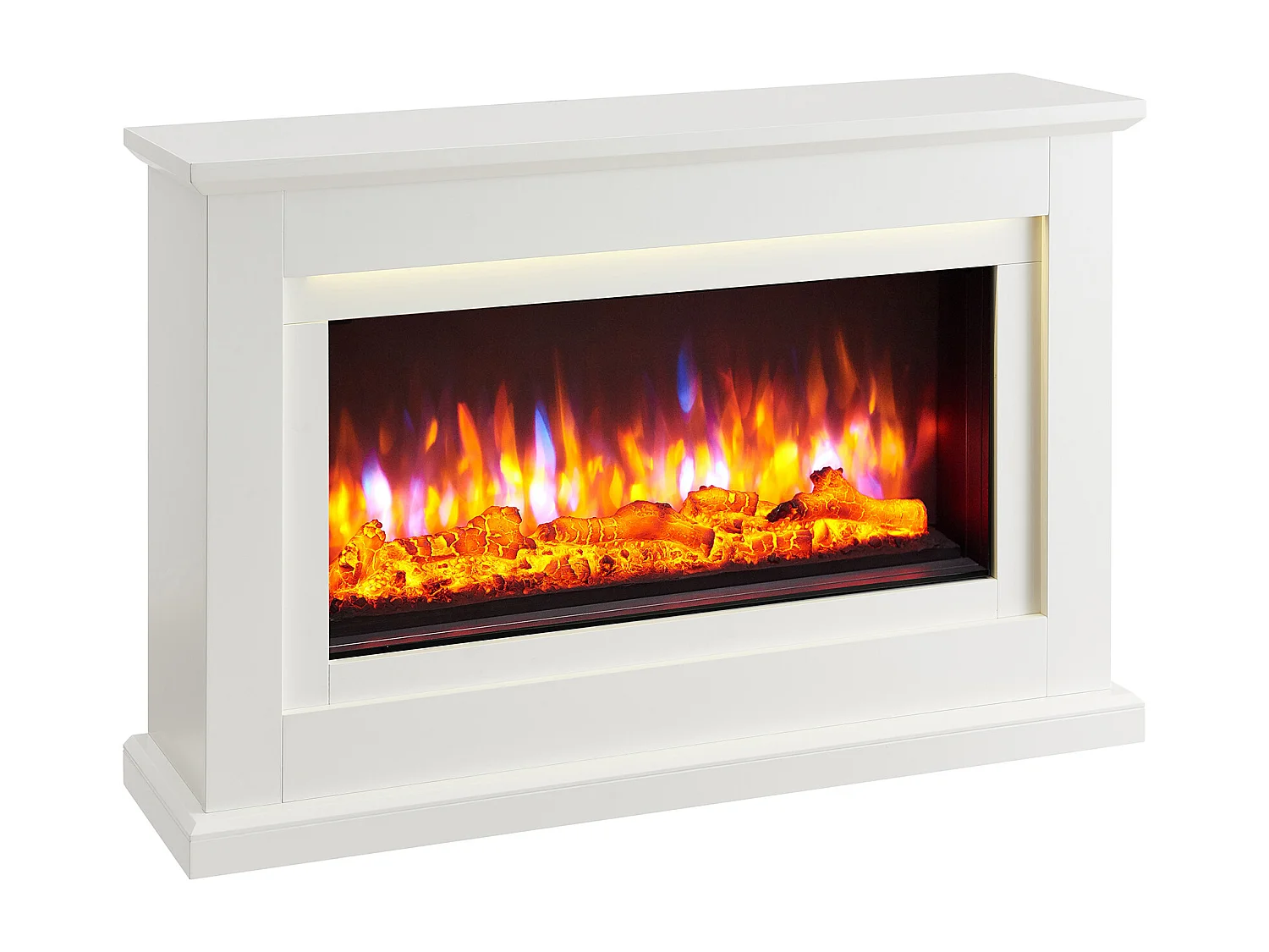 Cheminée électrique BALDERIA Callisto - Cheminée sur pied, 2000 W - Blanc