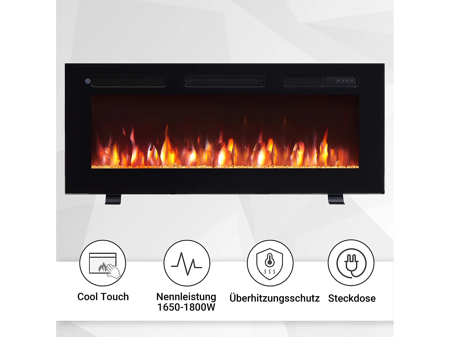 Cheminée électrique BALDERIA Leif 40 - 3 en 1 - noir