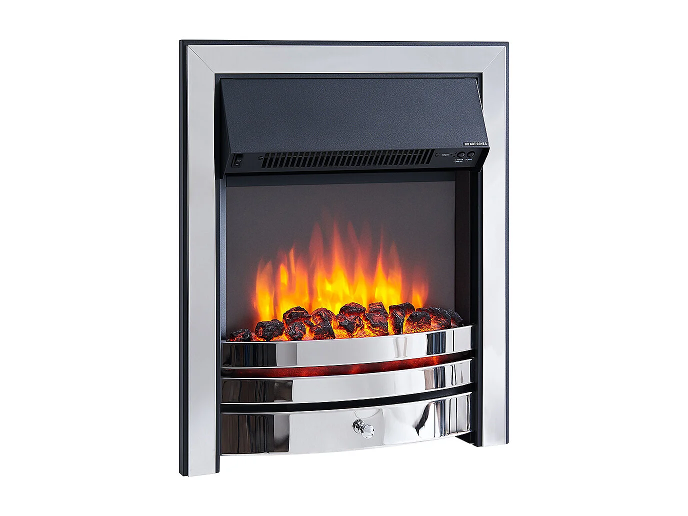 Cheminée électrique BALDERIA Cosmo - Poêle, 2000 W -  Noir/chrome