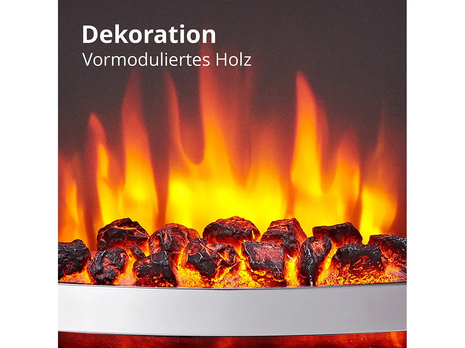 Cheminée électrique BALDERIA Cosmo - Poêle, 2000 W -  Noir/chrome