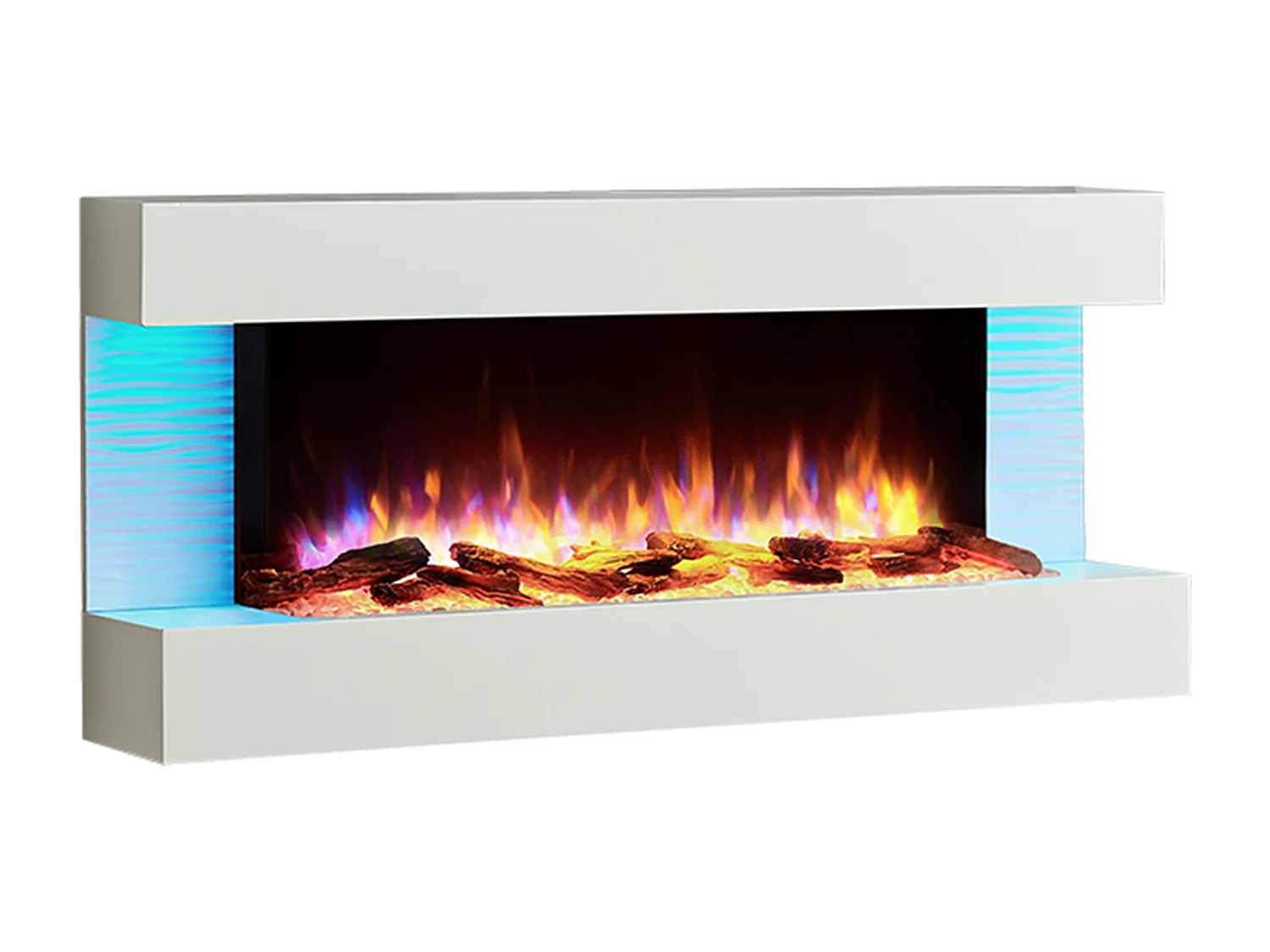Lareira elétrica BALDERIA Helia - Lareira de parede, 2000 W - Branca