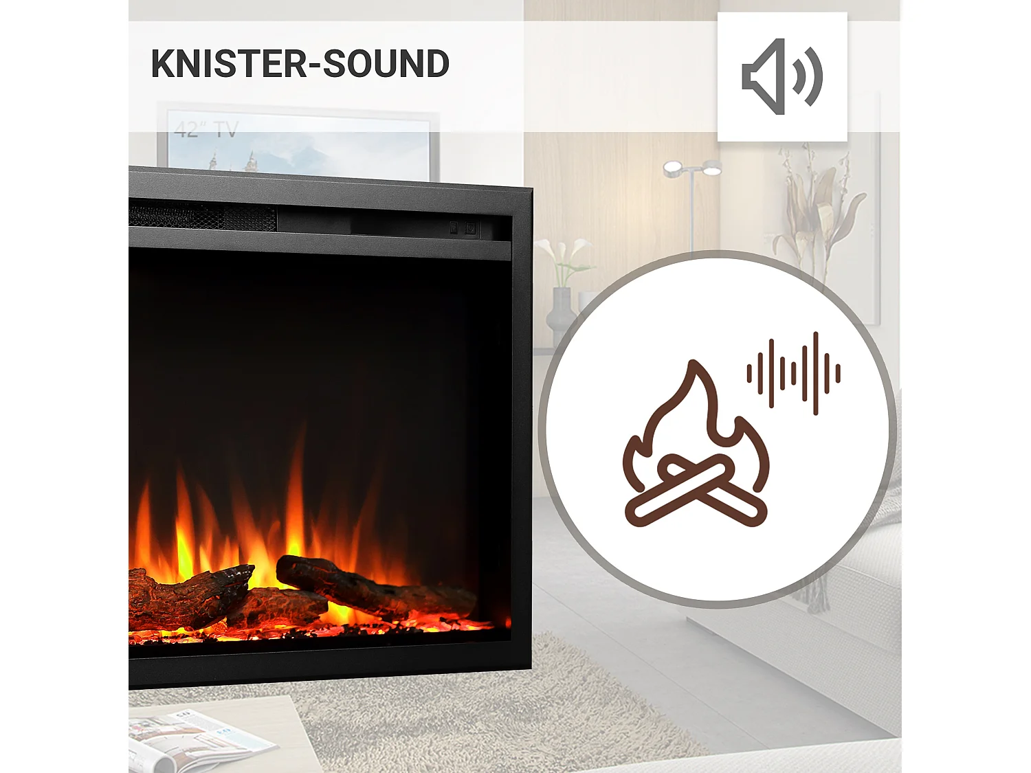 Elektrokamin BALDERIA Atalanta 50 - Einbaukamin - Schwarz