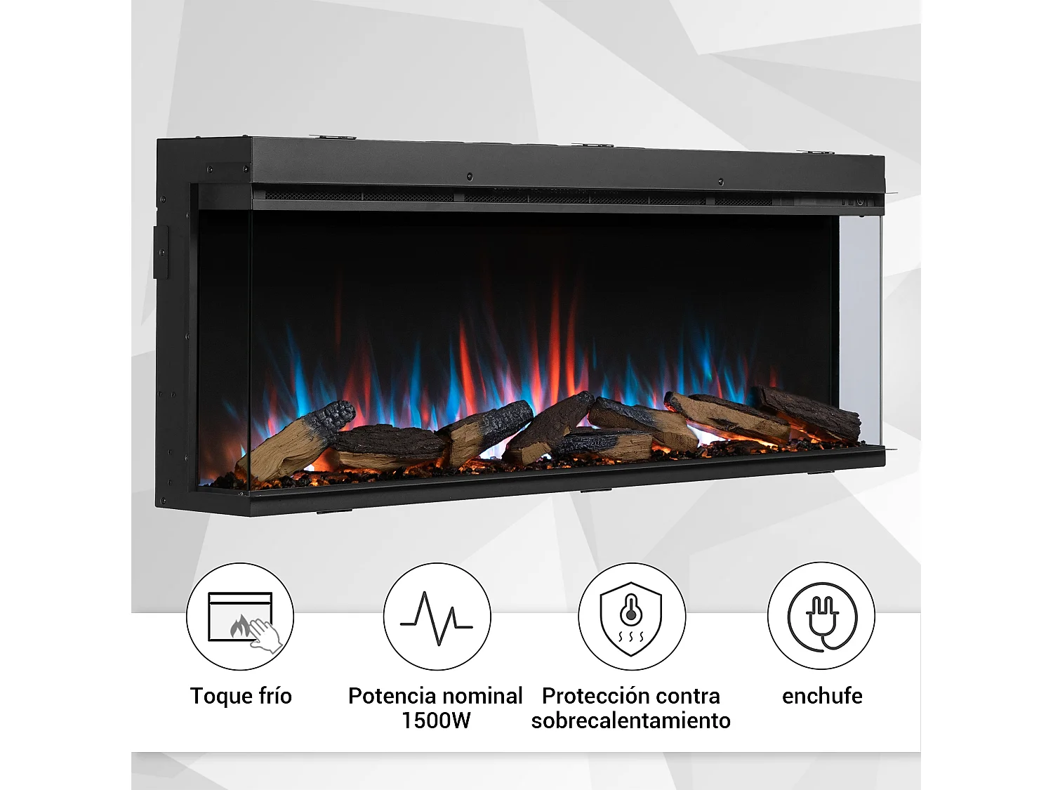 Elektrokamin BALDERIA Athena smart 52 - Einbaukamin - Schwarz