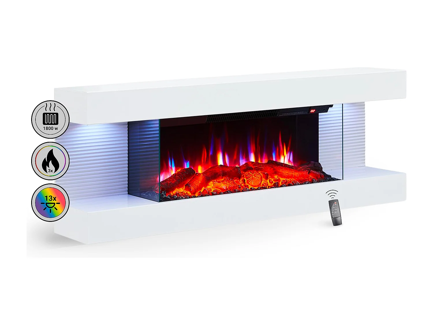 Elektrokamin BALDERIA Lumina - Wandkamin - weiss
