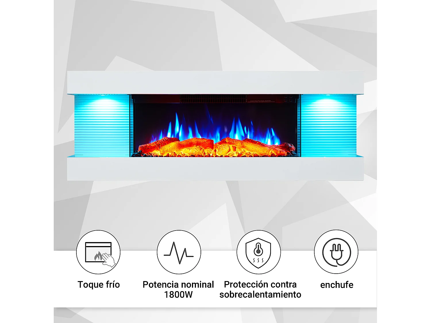 Elektrokamin BALDERIA Lumina - Wandkamin - weiss