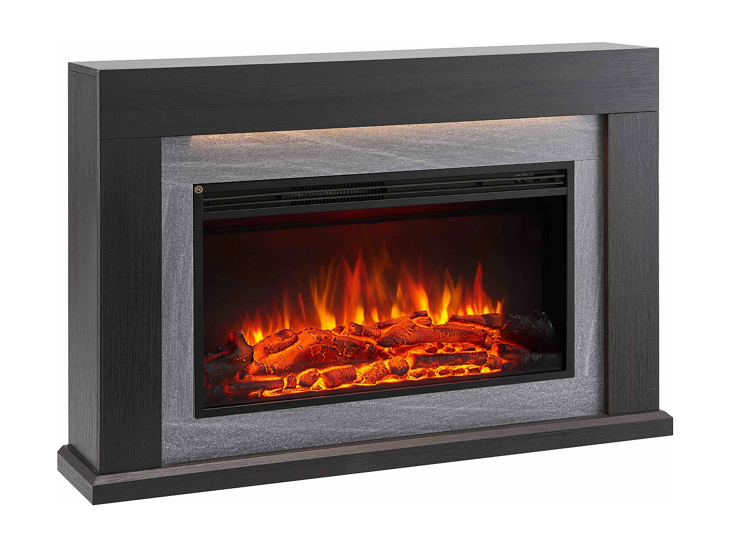 Cheminée électrique BALDERIA Xerxes - Cheminée sur pied, chauffage 2000 W - Chêne foncé