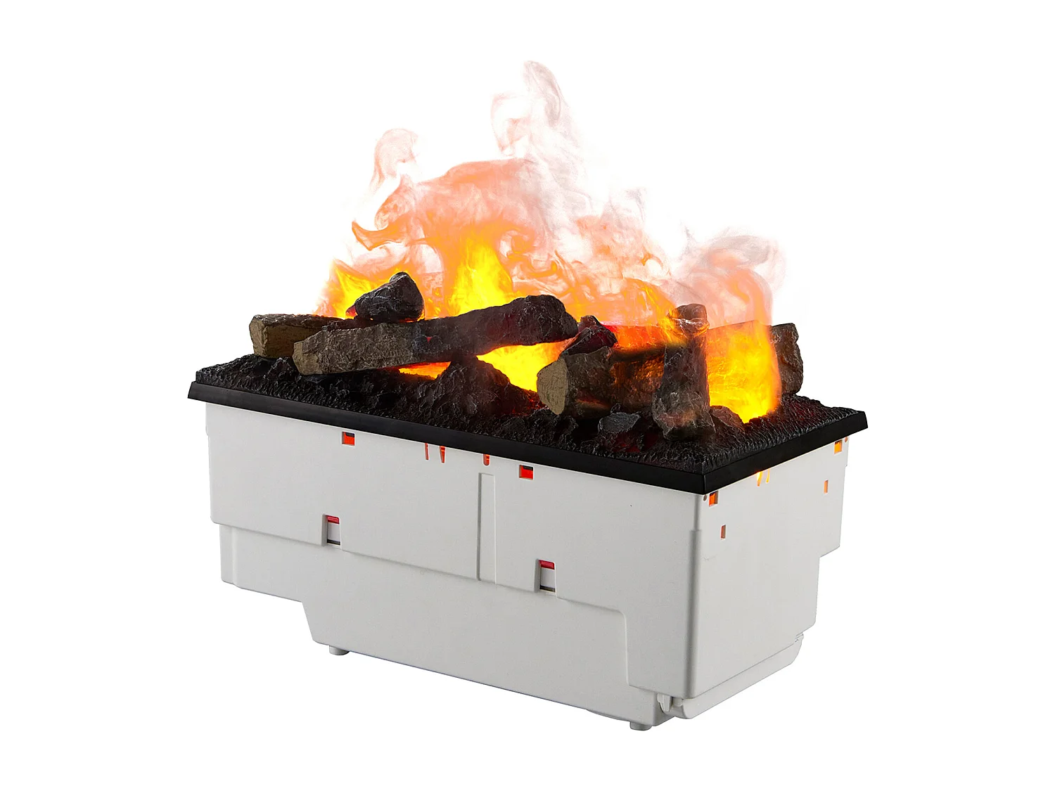 Cheminée électrique BALDERIA Ikarus - Cheminée sur pied avec effet de flammes Optmimyst, brouillard - aspect béton