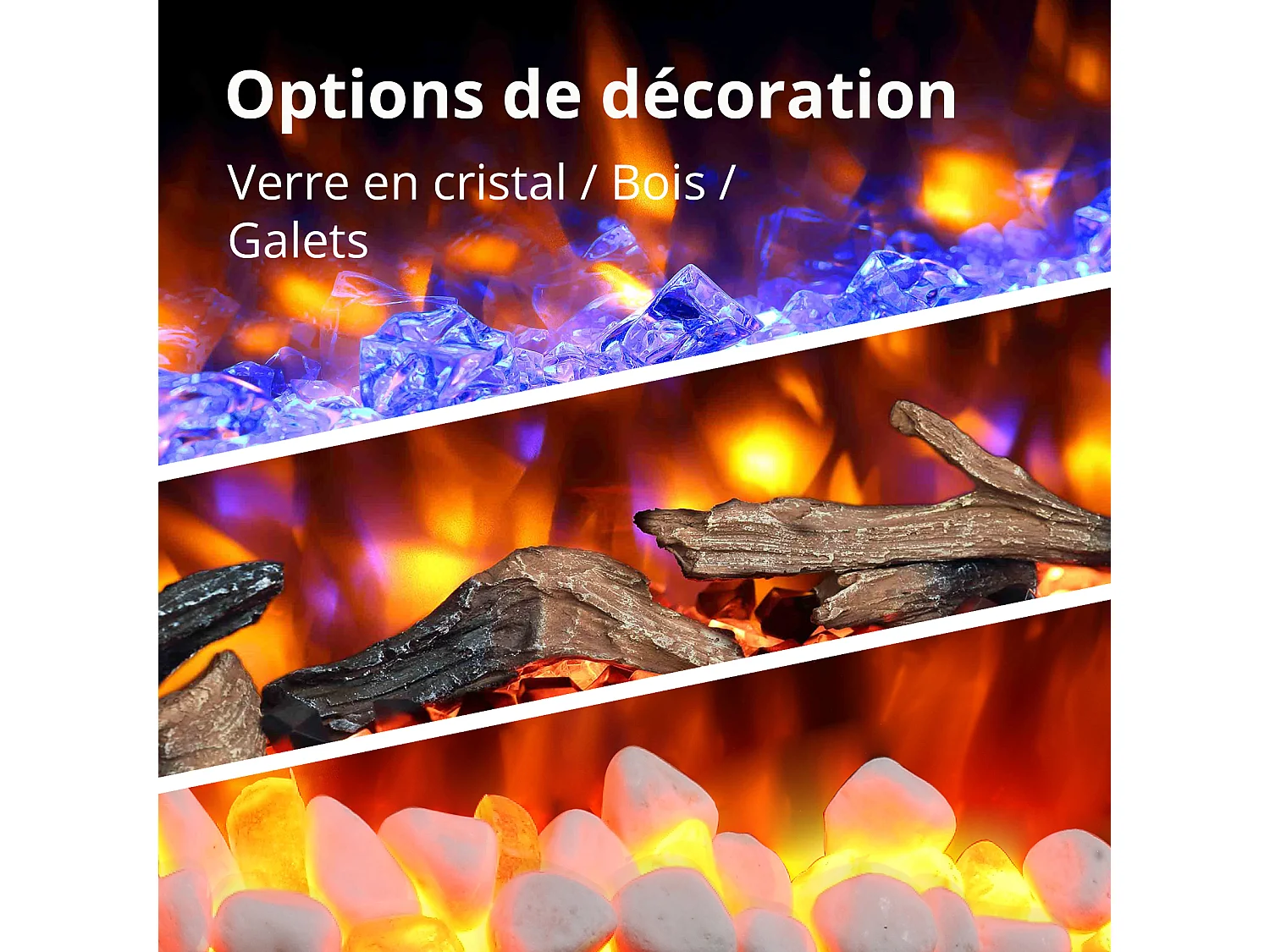 Lareira elétrica BALDERIA Hestia - Lareira de chão, 2000 W - Aspecto betão